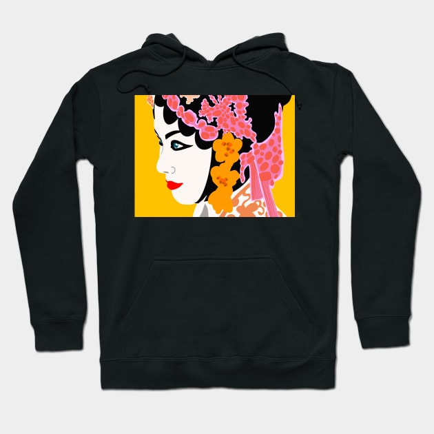 Cantonese Opera Actress #3 Hoodie by CRAFTY BITCH